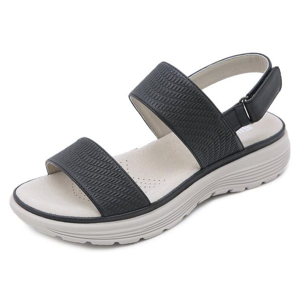 women leather sandals female sports slope with lightweight plus size summer shoes woman wedges zapatos de mujer 2021 dress, Black
women leather sandals female sports slope with lightweight plus size summer shoes woman wedges zapatos de mujer 2021 dress, Black