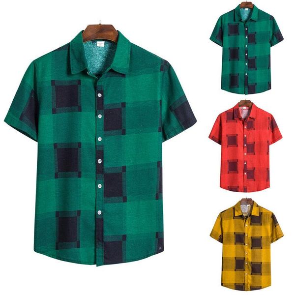 men's casual shirts mens plaid printed short sleeve 2021 summer slim fit shirt turn-down collar fashion men, White;black
men's casual shirts mens plaid printed short sleeve 2021 summer slim fit shirt turn-down collar fashion men, White;black