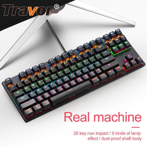 keyboards travor profession gaming keyboard wired mechanical rgb backlit 87 key for pc computer laptop
keyboards travor profession gaming keyboard wired mechanical rgb backlit 87 key for pc computer laptop