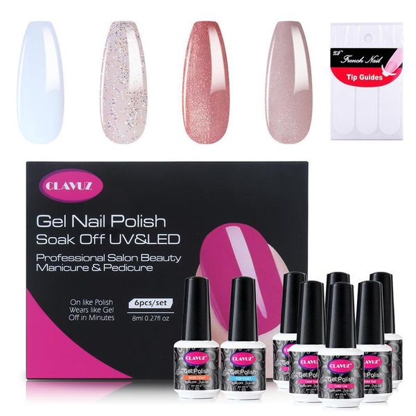 nail gel clavuz 6pcs/lot polish gift box set frech nails varnish base coat soak off uv led salon manicure 8ml, Red;pink
nail gel clavuz 6pcs/lot polish gift box set frech nails varnish base coat soak off uv led salon manicure 8ml, Red;pink