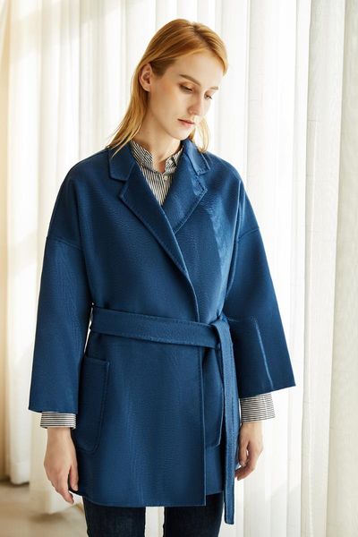 women's wool & blends 2021 fashion wide lapel women mid length woolen coat 100% handmade open stitch double-faced cashmere, Black
women's wool & blends 2021 fashion wide lapel women mid length woolen coat 100% handmade open stitch double-faced cashmere, Black