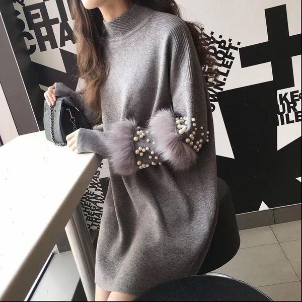 chic women sweaters turtleneck beading pullover pearls loose knitted dress striped faux rabbit fur long sleeved sweater ol, White;black
chic women sweaters turtleneck beading pullover pearls loose knitted dress striped faux rabbit fur long sleeved sweater ol, White;black