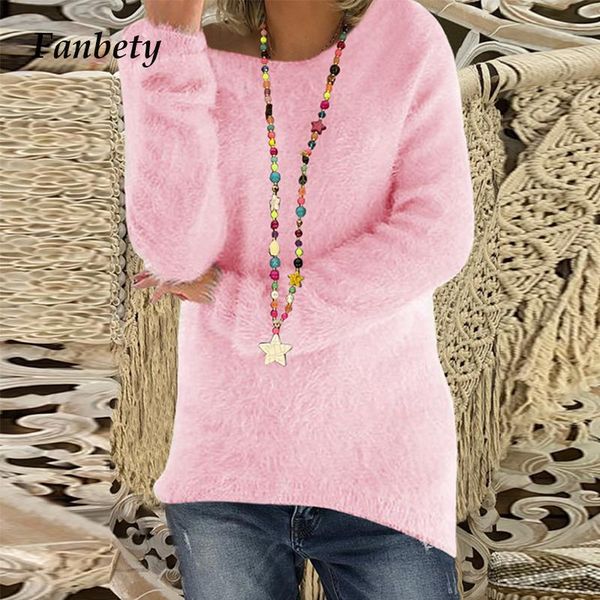 women's sweaters autumn winter solid casual warm sweater elegant o neck women loose kintted 2021 vintage female long sleeve pullover, White;black
women's sweaters autumn winter solid casual warm sweater elegant o neck women loose kintted 2021 vintage female long sleeve pullover, White;black