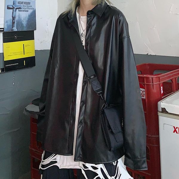 women's leather & faux outerwear korean black moto jacket women casual loose streetwear biker female 2021 spring fashion long sleeve to
women's leather & faux outerwear korean black moto jacket women casual loose streetwear biker female 2021 spring fashion long sleeve to
