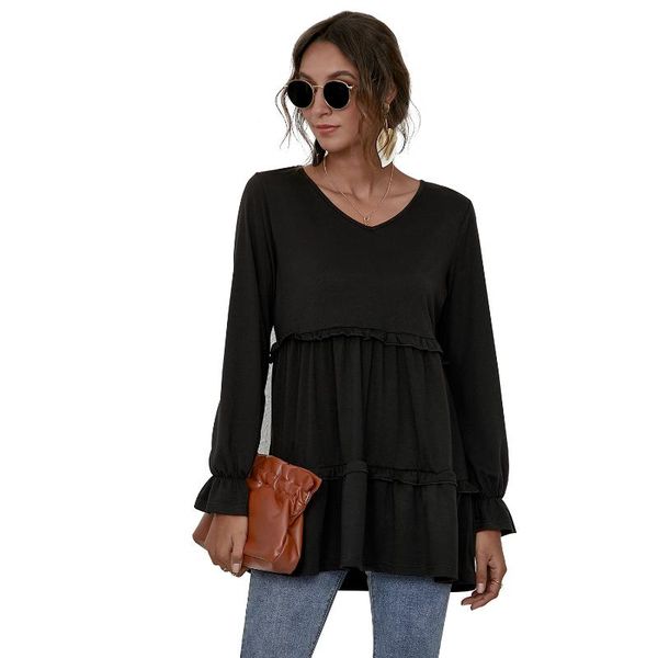 women's blouses & shirts spring summer blouse casual solid shirt fashion streetwear women long sleeve cotton pleated tunic female blus, White
women's blouses & shirts spring summer blouse casual solid shirt fashion streetwear women long sleeve cotton pleated tunic female blus, White