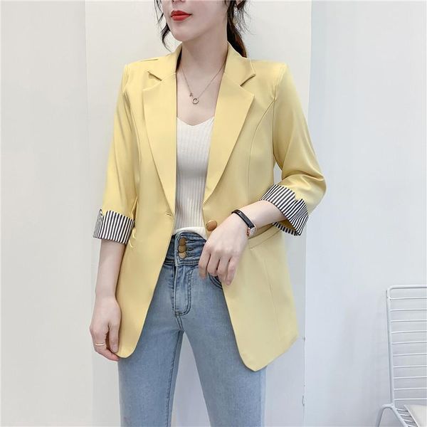 women's suits & blazers 2021 solid color fashion casual suit collar long sleeve slim temperament coat women large size streetwear, White;black
women's suits & blazers 2021 solid color fashion casual suit collar long sleeve slim temperament coat women large size streetwear, White;black