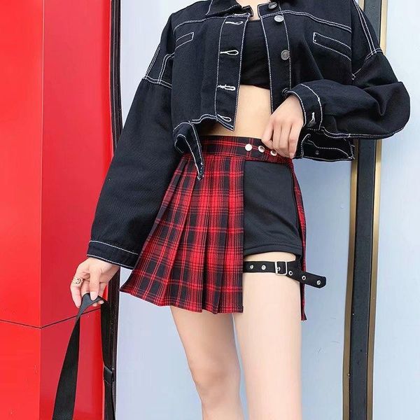 skirts women's skirt 2021 punk pleated ruched mini female fashion high-waisted plaid short bottoms streetwear rock roll, Black
skirts women's skirt 2021 punk pleated ruched mini female fashion high-waisted plaid short bottoms streetwear rock roll, Black