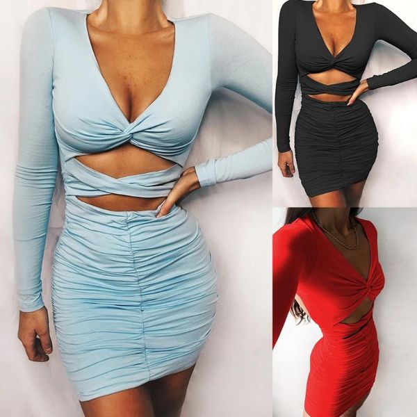 casual dresses women long sleeve v-neck hollow out waist twist knot backless bodycon mini dress m6cd, Black;gray
casual dresses women long sleeve v-neck hollow out waist twist knot backless bodycon mini dress m6cd, Black;gray