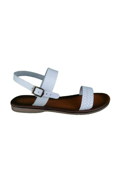 sandals women's genuine leather casual charmia shoes white 816, Black