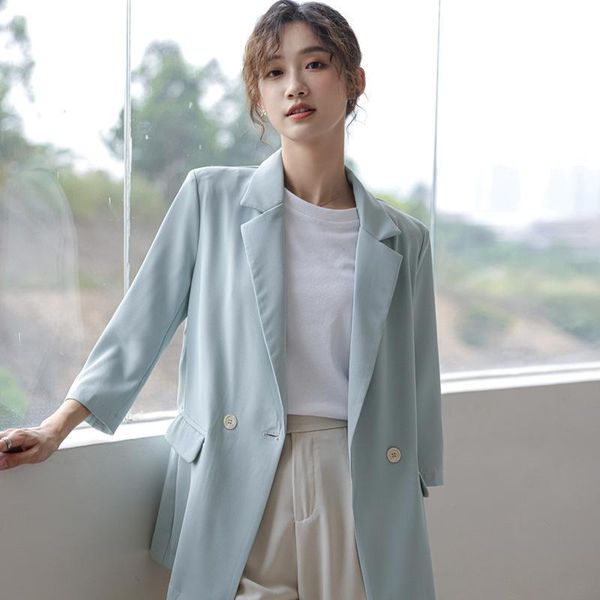 women's suits & blazers 2021 summer small suit coat korean design british slim casual top, White;black
women's suits & blazers 2021 summer small suit coat korean design british slim casual top, White;black