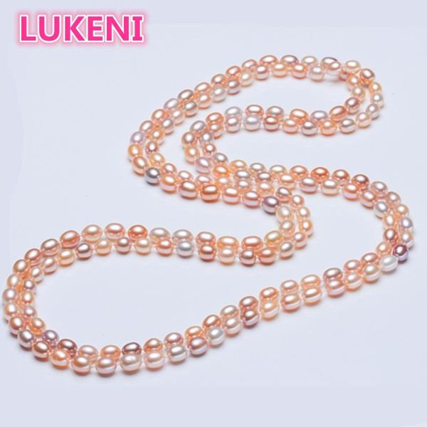 genuine 100% natural pearl 160cm necklace multicolor color 6-7mm freshwater sweater chain fashion for women chains, Silver
genuine 100% natural pearl 160cm necklace multicolor color 6-7mm freshwater sweater chain fashion for women chains, Silver