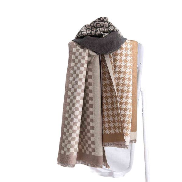 scarves korean double-sided leopard pattern thousand bird plaid stitched imitation cashmere scarf for warm students in autumn and winter, Blue;gray
scarves korean double-sided leopard pattern thousand bird plaid stitched imitation cashmere scarf for warm students in autumn and winter, Blue;gray