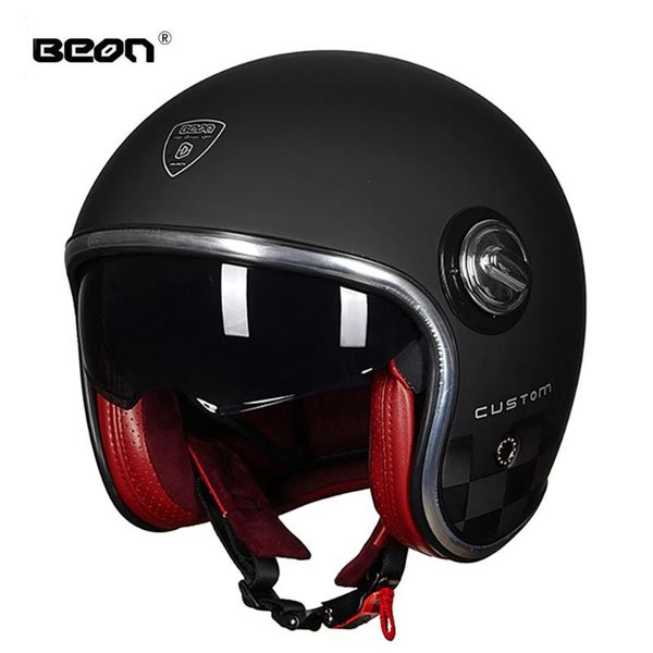 motorcycle helmets beon helmet men motorbike vintage casco moto 3/4 open face capacete scooter motocross black
motorcycle helmets beon helmet men motorbike vintage casco moto 3/4 open face capacete scooter motocross black