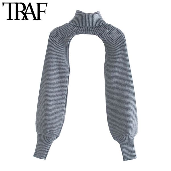 traf women fashion arm warmers knitted sweater vintage turtleneck long sleeve female pullovers chic 211011, White;black
traf women fashion arm warmers knitted sweater vintage turtleneck long sleeve female pullovers chic 211011, White;black