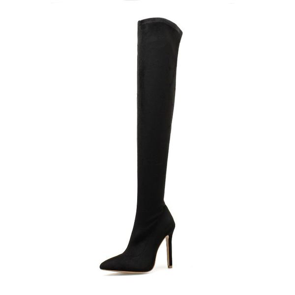 boots 2021 women's stretch slim over the knee thin high heels women fashion black woman shoes plus size 35-42
boots 2021 women's stretch slim over the knee thin high heels women fashion black woman shoes plus size 35-42