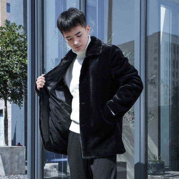 men's large lapel fur long men's imitation fur coat winter leisure hooded autumn and winter fashion mink coat 211207, Black
men's large lapel fur long men's imitation fur coat winter leisure hooded autumn and winter fashion mink coat 211207, Black