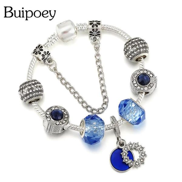 charm bracelets buipoey blue crystal star round for women men shiny crown letter o beaded silver color bracelet & bangle jewelry, Golden;silver
charm bracelets buipoey blue crystal star round for women men shiny crown letter o beaded silver color bracelet & bangle jewelry, Golden;silver
