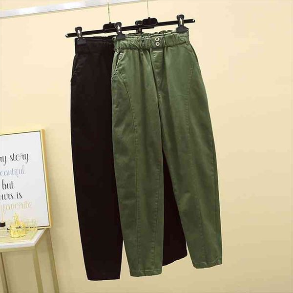 spring elastic waist simplicity women pants cargo plus size patchwork button loose casual female pantalones mujer, Black;white
spring elastic waist simplicity women pants cargo plus size patchwork button loose casual female pantalones mujer, Black;white