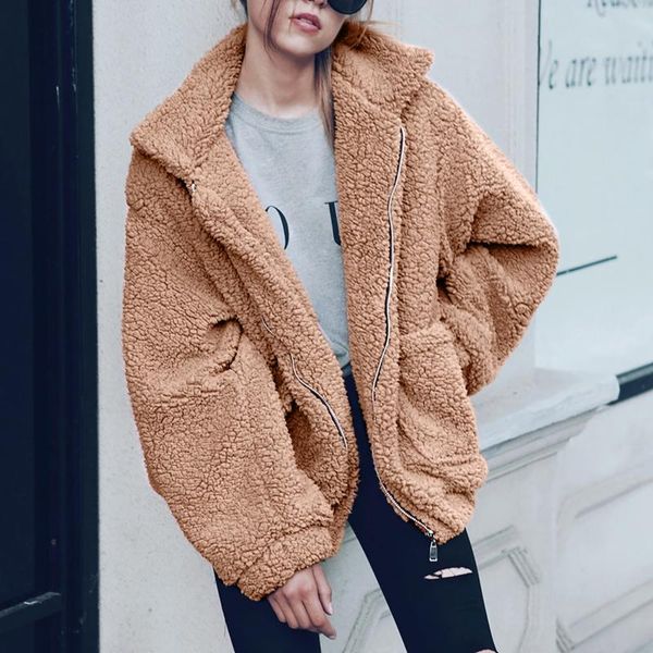 women's jackets cotton coats zipper solid color with pockets turn-down collar long sleeve sobretudo feminino, Black;brown
women's jackets cotton coats zipper solid color with pockets turn-down collar long sleeve sobretudo feminino, Black;brown
