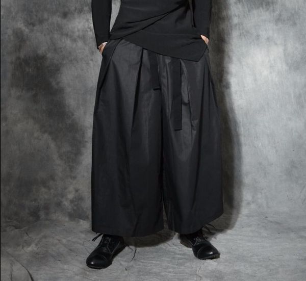 men's pants s-5xl punk harem loose trumpet skirts hairstylist casual wide legs trousers culottes singer costumes, Black
men's pants s-5xl punk harem loose trumpet skirts hairstylist casual wide legs trousers culottes singer costumes, Black