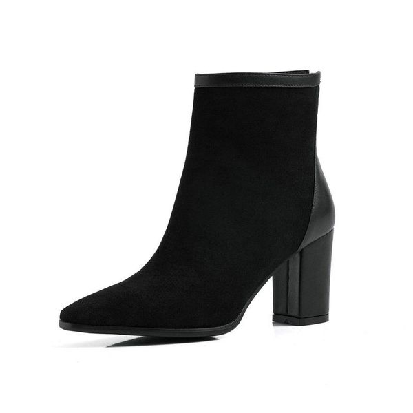 boots 2021 pu leather back zipper women shoes square heel ankle pointed toe autumn winter ladies size34-43, Black
boots 2021 pu leather back zipper women shoes square heel ankle pointed toe autumn winter ladies size34-43, Black