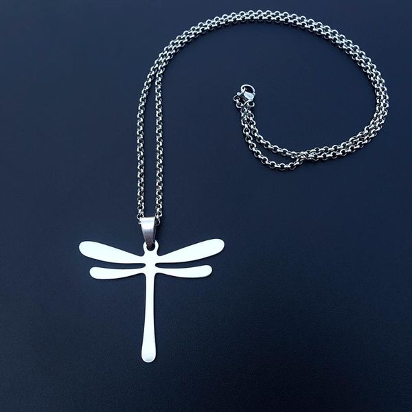 pendant necklaces insect stainless steel necklace dragonfly with o-chain fashion jewelry, Silver
pendant necklaces insect stainless steel necklace dragonfly with o-chain fashion jewelry, Silver