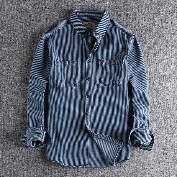 men's casual shirts 2021 spring and autumn denim stripe shirt loose fit trend youth pocket long sleeve wear 260, White;black
men's casual shirts 2021 spring and autumn denim stripe shirt loose fit trend youth pocket long sleeve wear 260, White;black