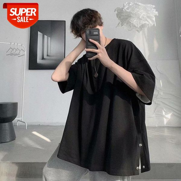 hong kong style summer split short-sleeved t-shirt male ins trend solid color loose half-sleeved vibe five-point sleeve #1a4s, White;black
hong kong style summer split short-sleeved t-shirt male ins trend solid color loose half-sleeved vibe five-point sleeve #1a4s, White;black