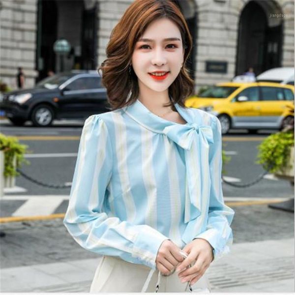 fashion striped women blouse chiffon long sleeve short shirt bow collar 2021 elegant feminina clothing h364 women's blouses & shirts, White
fashion striped women blouse chiffon long sleeve short shirt bow collar 2021 elegant feminina clothing h364 women's blouses & shirts, White