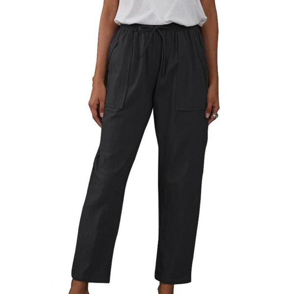 women's pants & capris elastic waist solid lady trousers casual drawstring pockets exercise slim women clothing mid rise color sweatpan, Black;white
women's pants & capris elastic waist solid lady trousers casual drawstring pockets exercise slim women clothing mid rise color sweatpan, Black;white