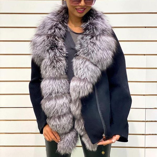 women's wool & blends floy fashion winter loose detachable fur collar coats women elegant long sleeve jackets cashmere short ladies, Black
women's wool & blends floy fashion winter loose detachable fur collar coats women elegant long sleeve jackets cashmere short ladies, Black