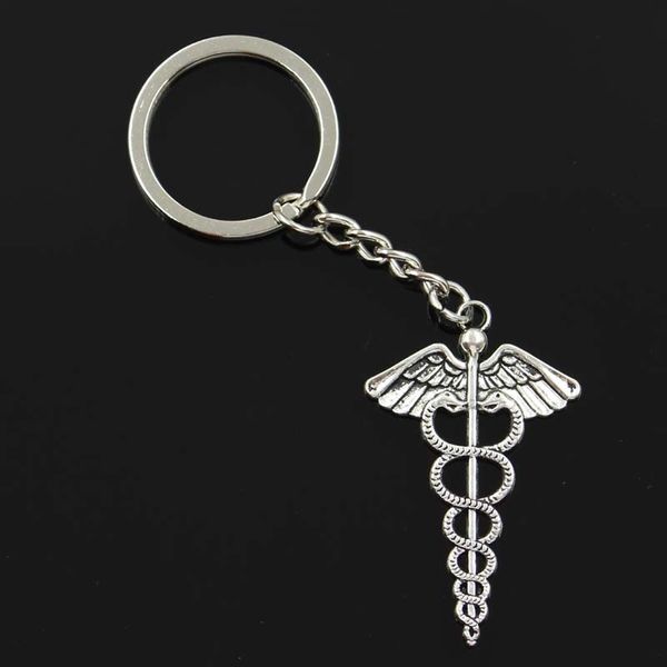 new fashion men 30mm keychain diy metal holder chain vintage caduceus medicine symbol 49x30mm silver color pendant gift
new fashion men 30mm keychain diy metal holder chain vintage caduceus medicine symbol 49x30mm silver color pendant gift