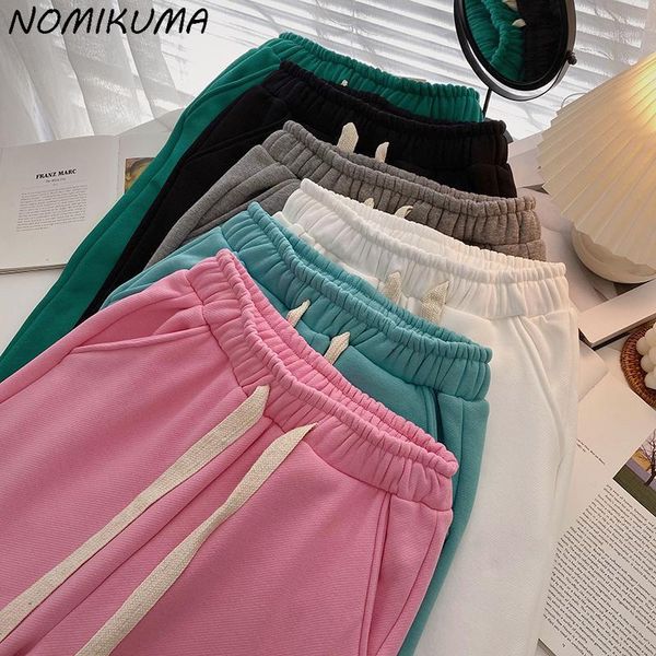 women's pants & capris nomikuma drawstring high waist fleece sweatpants causal women 2021 autumn winter long trousers korean solid hare, Black;white
women's pants & capris nomikuma drawstring high waist fleece sweatpants causal women 2021 autumn winter long trousers korean solid hare, Black;white