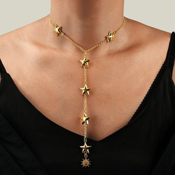 pendant necklaces factory direct sales personality five-pointed star necklace women's jewelry cross-border accessories, Silver
pendant necklaces factory direct sales personality five-pointed star necklace women's jewelry cross-border accessories, Silver