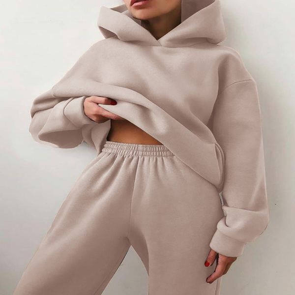 women 2 piece pants set tracksuit hoodie sweatshirts female solid oversized sports hoodies suit, White
women 2 piece pants set tracksuit hoodie sweatshirts female solid oversized sports hoodies suit, White
