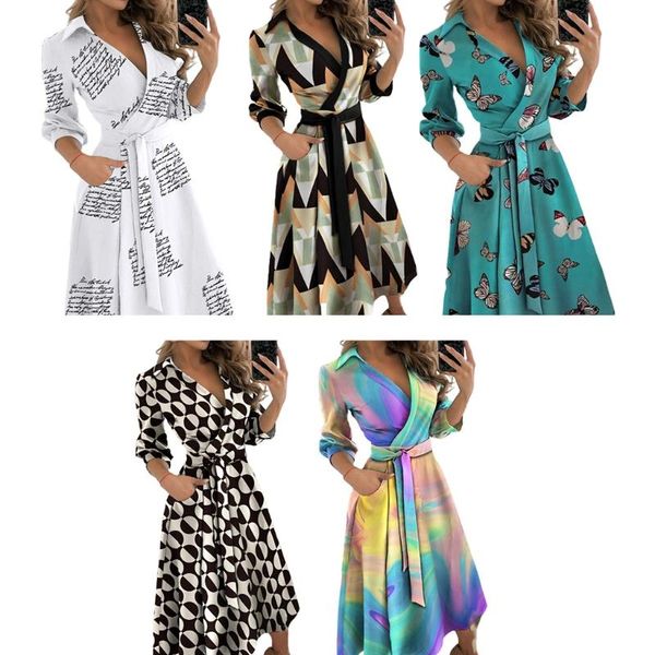 casual dresses women 3/4 puff sleeve lapel faux wrap v-neck long dress letters print belted high waist pockets pleated flowy, Black;gray
casual dresses women 3/4 puff sleeve lapel faux wrap v-neck long dress letters print belted high waist pockets pleated flowy, Black;gray