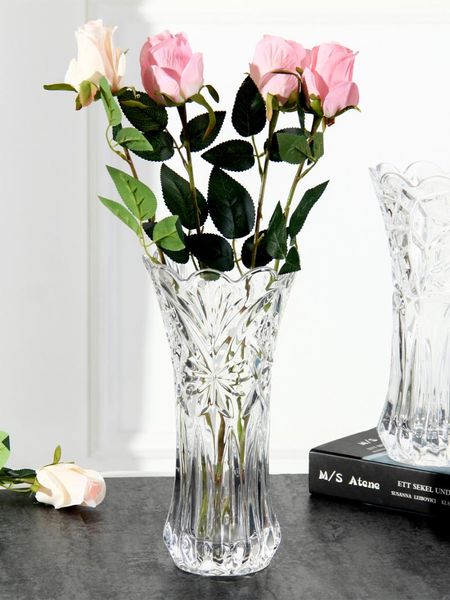 vases 29cm european-style transparent glass vase living room flower arrangement decoration hydroponic dried bottle
vases 29cm european-style transparent glass vase living room flower arrangement decoration hydroponic dried bottle