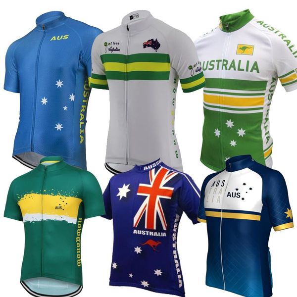cycling jersey australia white&green&gold&blue bike clothes men's short sleeve wear outdoor road mtb anti-sweat quick dry racing jacke, Black;red
cycling jersey australia white&green&gold&blue bike clothes men's short sleeve wear outdoor road mtb anti-sweat quick dry racing jacke, Black;red
