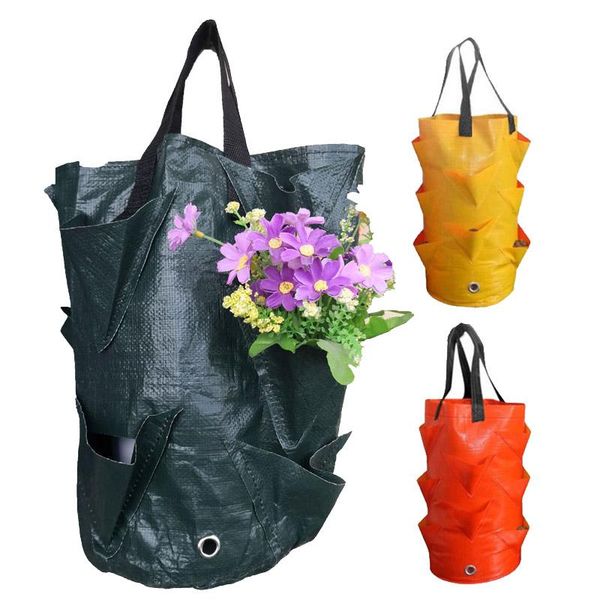 planters & pots 3 gallon pe fabric strawberry planter grow bag garden wall hanging flower outdoor tomato planting container 
planters & pots 3 gallon pe fabric strawberry planter grow bag garden wall hanging flower outdoor tomato planting container