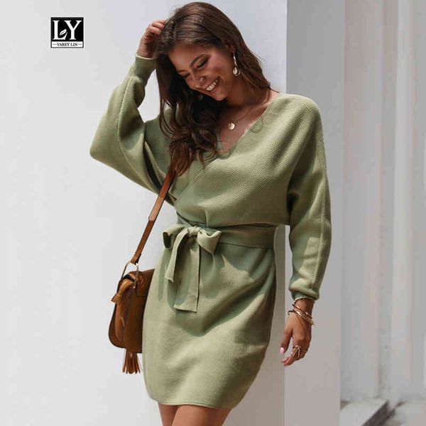 dresses new v-neck women knitted short autumn winter batwing sleeve elegant office lady sash tie up pencil dress, Black;gray
dresses new v-neck women knitted short autumn winter batwing sleeve elegant office lady sash tie up pencil dress, Black;gray