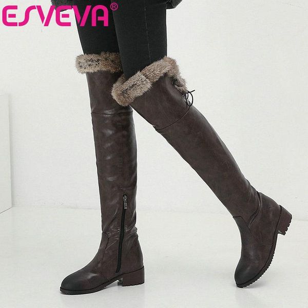 boots esveva 2021 women over the knee winter square med heel elastic motorcycle size 34-43, Black
boots esveva 2021 women over the knee winter square med heel elastic motorcycle size 34-43, Black
