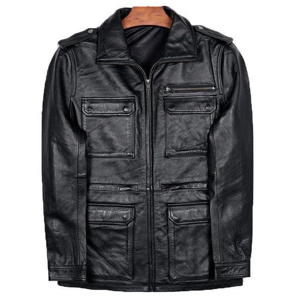 men's leather & faux 2021 black genuine jacket men safari style plus size 5xl real natural cowhide autumn slim fit m65 coat
men's leather & faux 2021 black genuine jacket men safari style plus size 5xl real natural cowhide autumn slim fit m65 coat