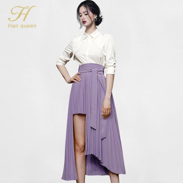 two piece dress h han queen 2 pieces set women summer white long sleeve shirts and high waist irregular pleated skirts office lady skirt sui
two piece dress h han queen 2 pieces set women summer white long sleeve shirts and high waist irregular pleated skirts office lady skirt sui