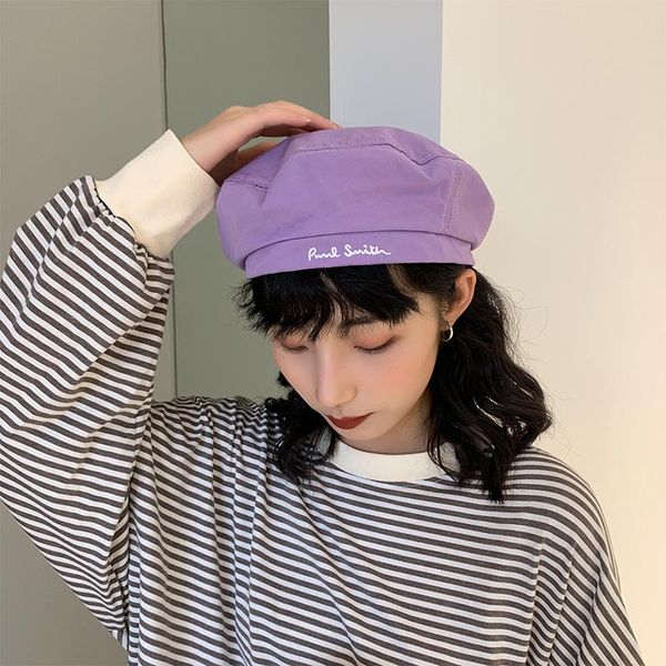 beret women spring / autumn purple blue black beige orange hat thin korean fashion letter painter octagonal berets, Blue;gray
beret women spring / autumn purple blue black beige orange hat thin korean fashion letter painter octagonal berets, Blue;gray