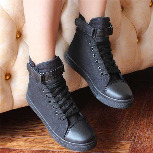 women men denim casual canvas shoes female high couple trainers lace up sneakers ladies basket femme tenis feminino black 44 y0907
women men denim casual canvas shoes female high couple trainers lace up sneakers ladies basket femme tenis feminino black 44 y0907