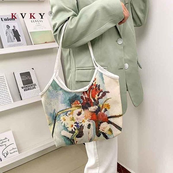evening bags women's canvas painting casual tote shoulder bag stylish waterproof shopping cloth foldaway travel letter print handbag
evening bags women's canvas painting casual tote shoulder bag stylish waterproof shopping cloth foldaway travel letter print handbag