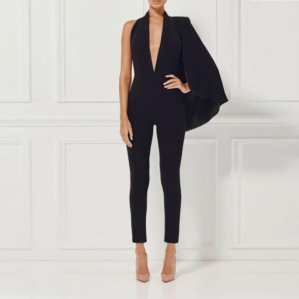 women's jumpsuits & rompers ky&q 2021 women winter office half cappa black jumpsuit european style backless female evening party slim l, Black;white
women's jumpsuits & rompers ky&q 2021 women winter office half cappa black jumpsuit european style backless female evening party slim l, Black;white
