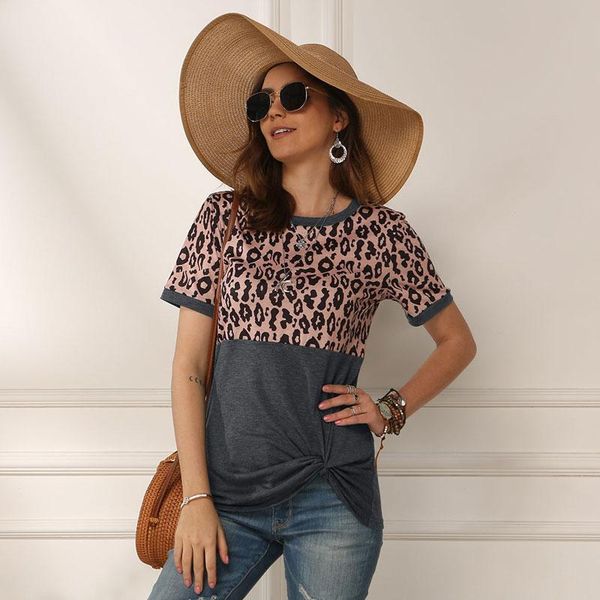 women's t-shirt zoulv summer short sleeve tee shirts women clothes 2021 tie female 2xl leopard patchwork top, White
women's t-shirt zoulv summer short sleeve tee shirts women clothes 2021 tie female 2xl leopard patchwork top, White