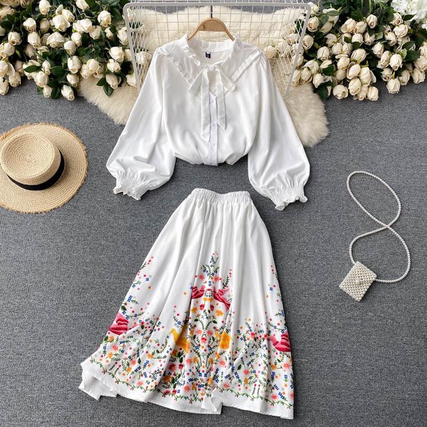 two piece dress ladies temperament suit ladies shirt age reduction puff sleeve all-match small fresh printed skirt 6ubf, White
two piece dress ladies temperament suit ladies shirt age reduction puff sleeve all-match small fresh printed skirt 6ubf, White