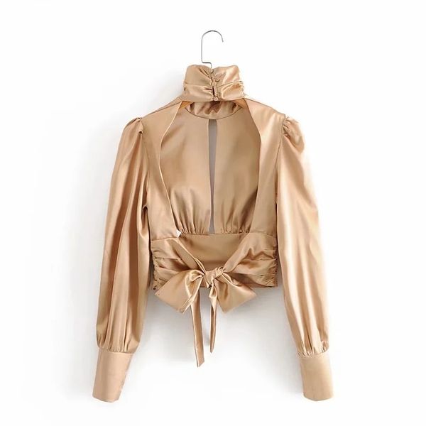 designer long sleeve fall women blouses all women's fashion with thin french-style pleated pure color backless waist ba, White
designer long sleeve fall women blouses all women's fashion with thin french-style pleated pure color backless waist ba, White